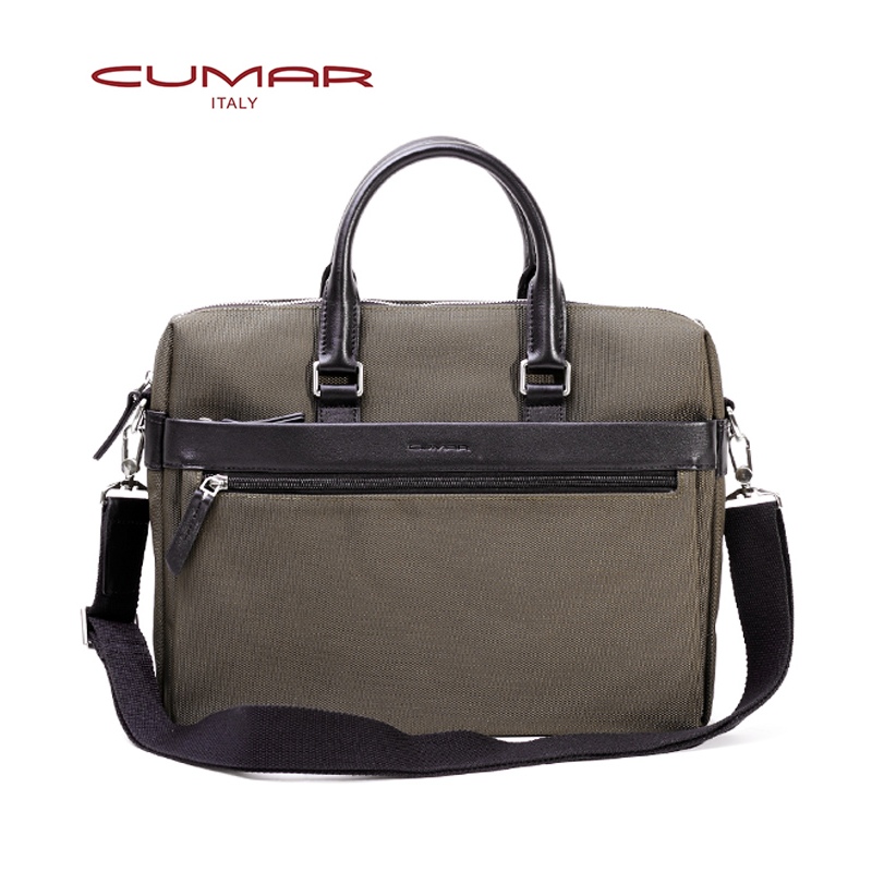 CUMAR DUAL 公事包 - 頭層皮-橄欖綠色(0296-J53-07)✿30B001
